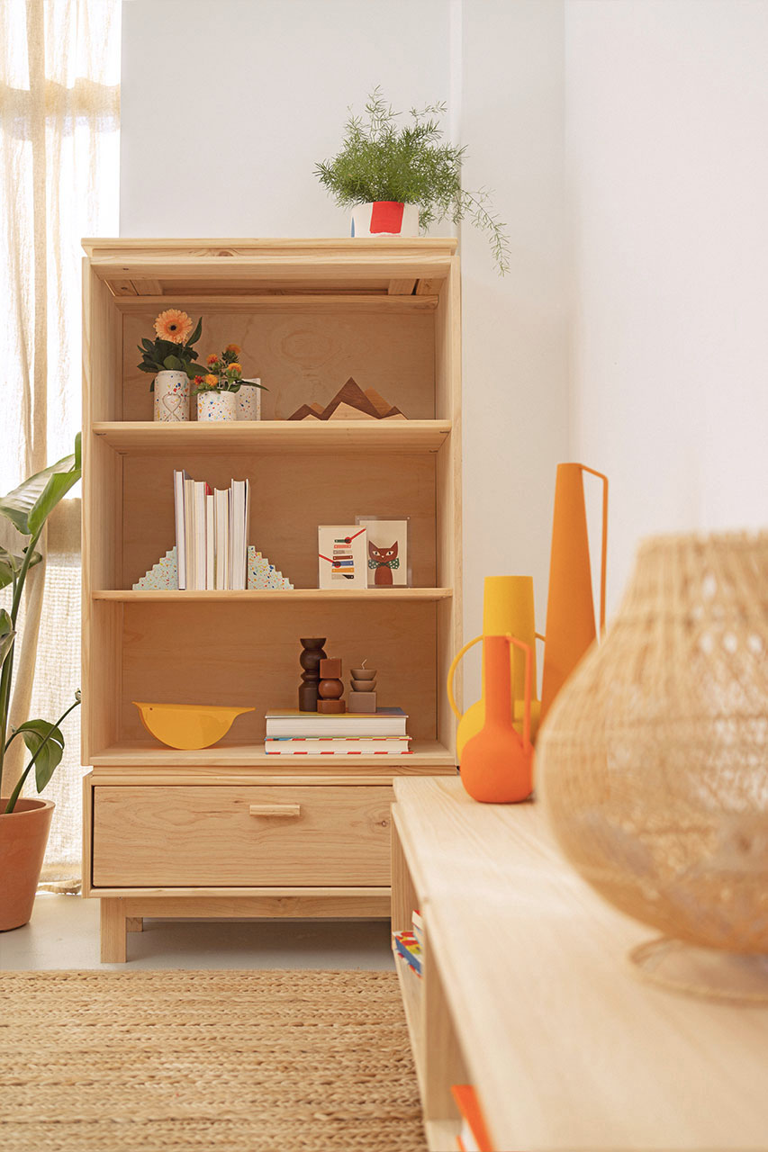Imagen de ambiente 1 para:Estanter&iacute;a peque&ntilde;a de madera natural 
